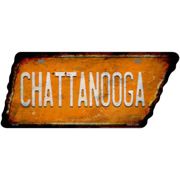 Chattanooga Wholesale Novelty Rusty Effect Metal Tennessee License Plate Tag