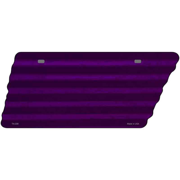 Purple Solid Wholesale Novelty Corrugated Effect Metal Tennessee License Plate Tag