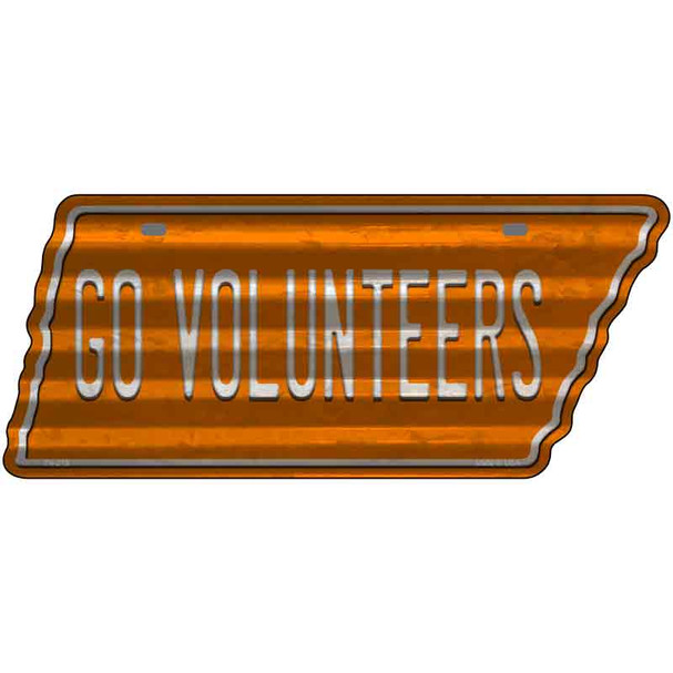 Go Volunteers Wholesale Novelty Corrugated Effect Metal Tennessee License Plate Tag