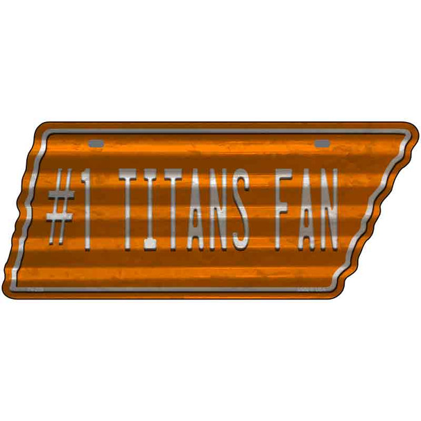 Number 1 Titans Fan Wholesale Novelty Corrugated Effect Metal Tennessee License Plate Tag