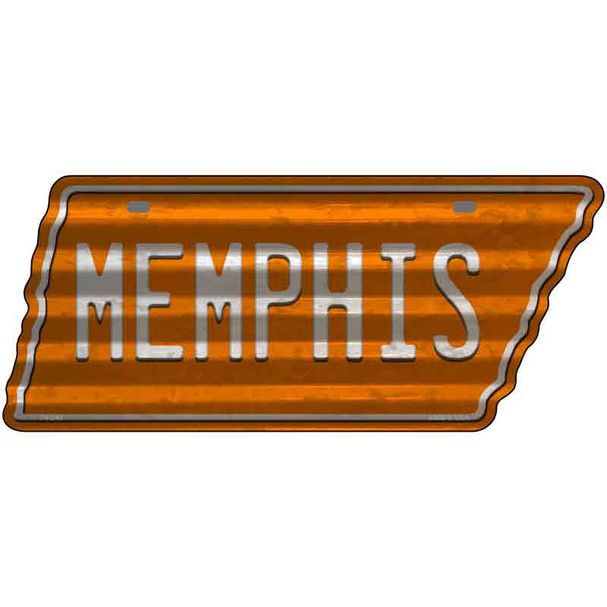 Memphis Wholesale Novelty Corrugated Effect Metal Tennessee License Plate Tag