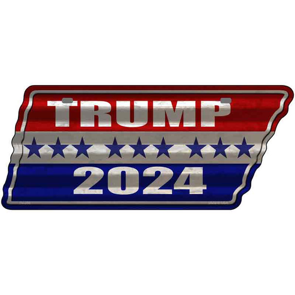 Trump 2024 Stripes Wholesale Novelty Corrugated Effect Metal Tennessee License Plate Tag