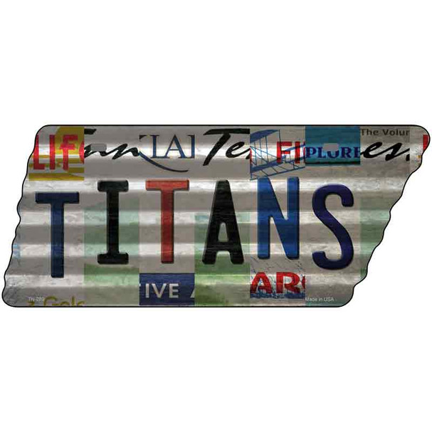 Titans Strip Art Wholesale Novelty Corrugated Effect Metal Tennessee License Plate Tag