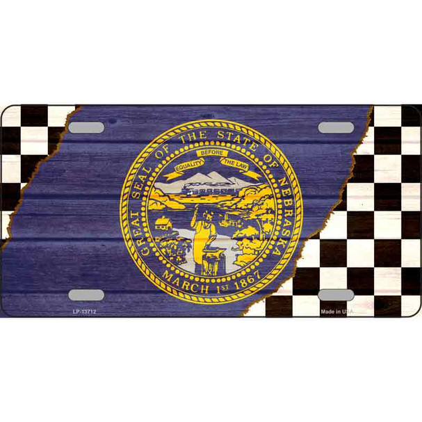 Nebraska Racing Flag Wholesale Novelty Metal License Plate Tag