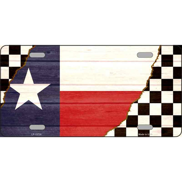 Texas Racing Flag Wholesale Novelty Metal License Plate Tag