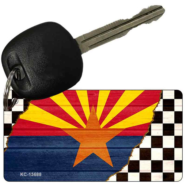 Arizona Racing Flag Wholesale Novelty Metal Key Chain