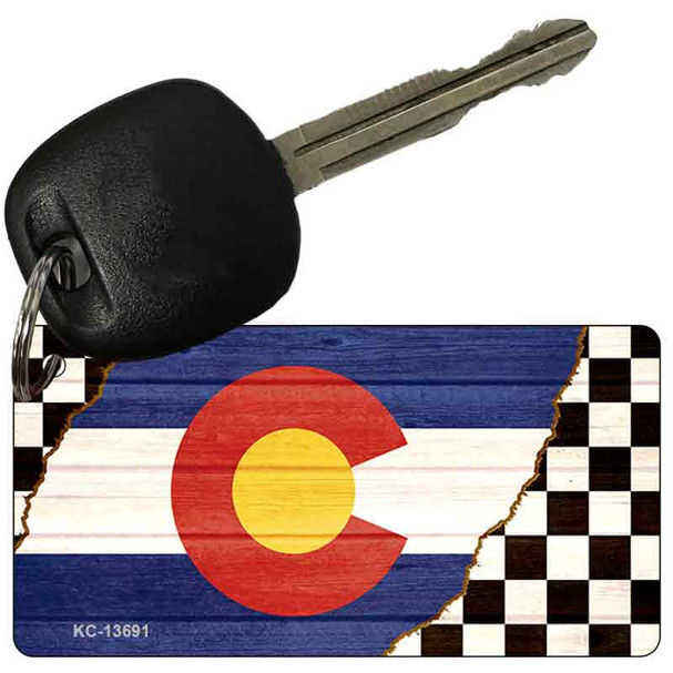 Colorado Racing Flag Wholesale Novelty Metal Key Chain