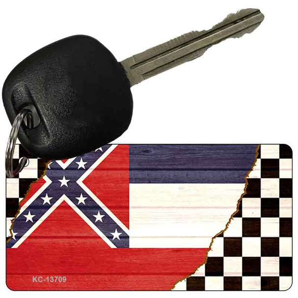 Mississippi Racing Flag Wholesale Novelty Metal Key Chain