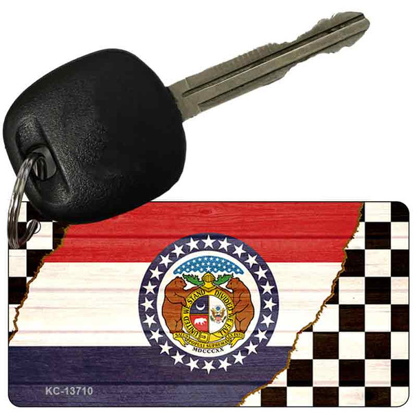 Missouri Racing Flag Wholesale Novelty Metal Key Chain