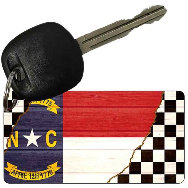 North Carolina Racing Flag Wholesale Novelty Metal Key Chain