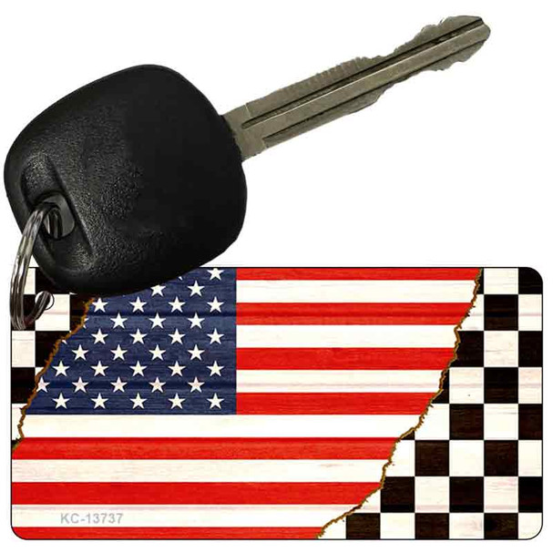 USA Racing Flag Wholesale Novelty Metal Key Chain