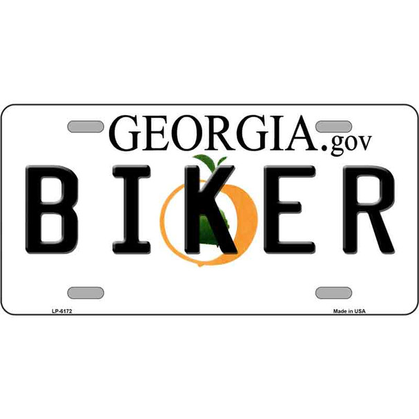 Biker Georgia Novelty Wholesale Metal License Plate