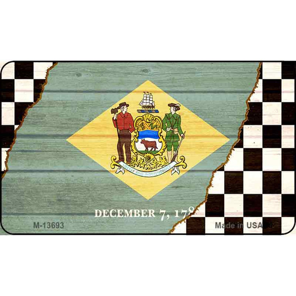 Delaware Racing Flag Wholesale Novelty Metal Magnet M-13693