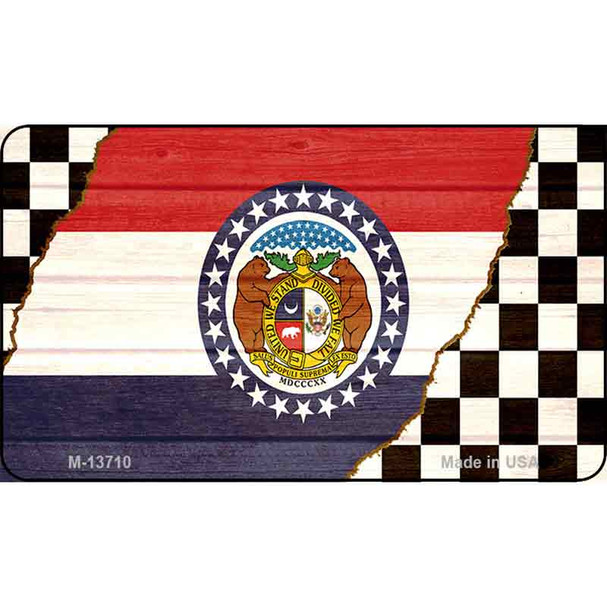 Missouri Racing Flag Wholesale Novelty Metal Magnet M-13710