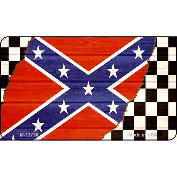 Confederate Racing Flag Wholesale Novelty Metal Magnet M-13736