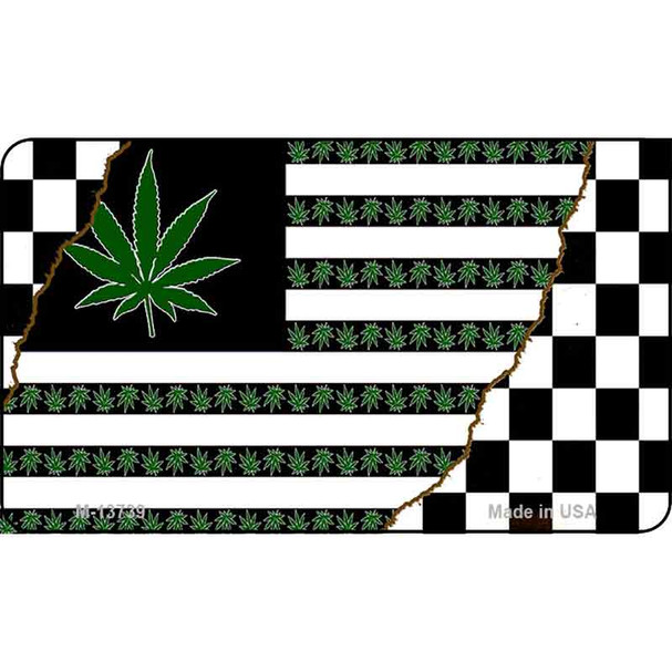 Weed American Racing Flag Wholesale Novelty Metal Magnet M-13739