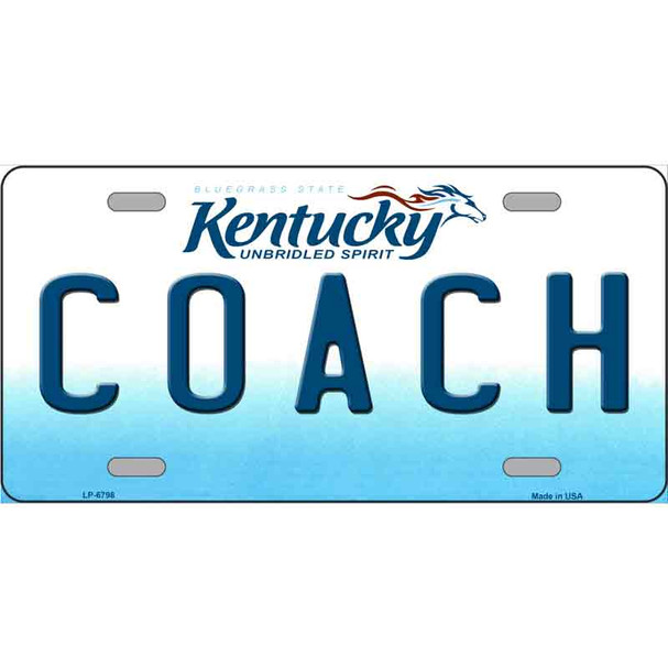 Coach Kentucky Novelty Wholesale Metal License Plate