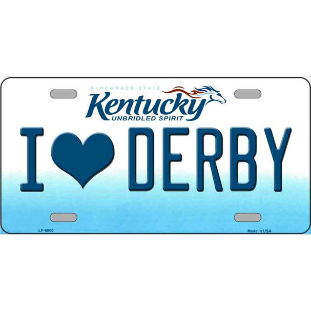 I Love Derby Kentucky Novelty Wholesale Metal License Plate