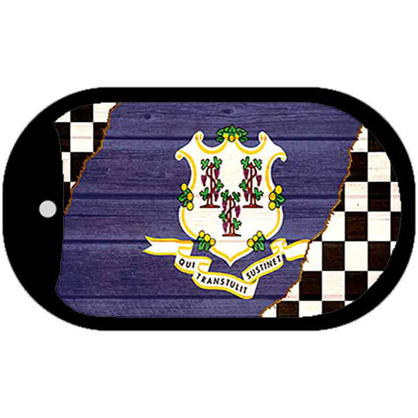 Connecticut Racing Flag Wholesale Novelty Metal Dog Tag Necklace