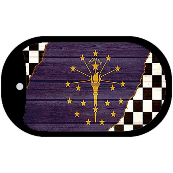 Indiana Racing Flag Wholesale Novelty Metal Dog Tag Necklace