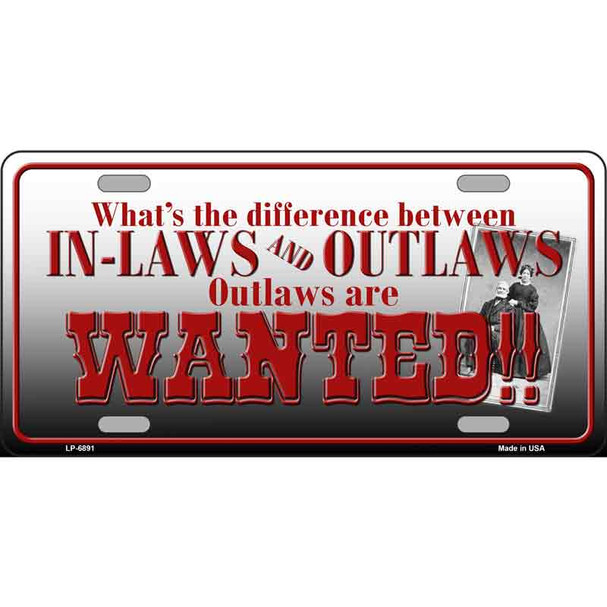 In-laws And Outlaws Wholesale Metal Novelty License Plate
