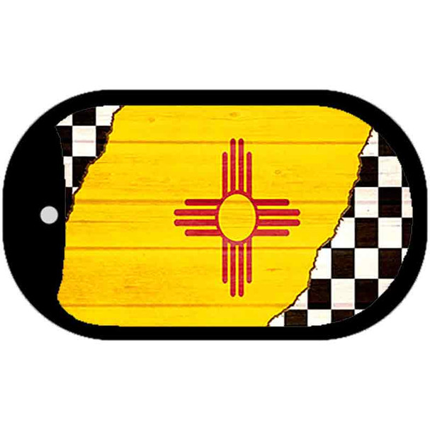 New Mexico Racing Flag Wholesale Novelty Metal Dog Tag Necklace