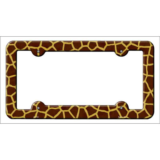 Giraffe Print Wholesale Novelty Metal License Plate Frame LPF-038