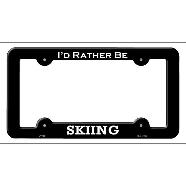 Skiing Wholesale Novelty Metal License Plate Frame LPF-158