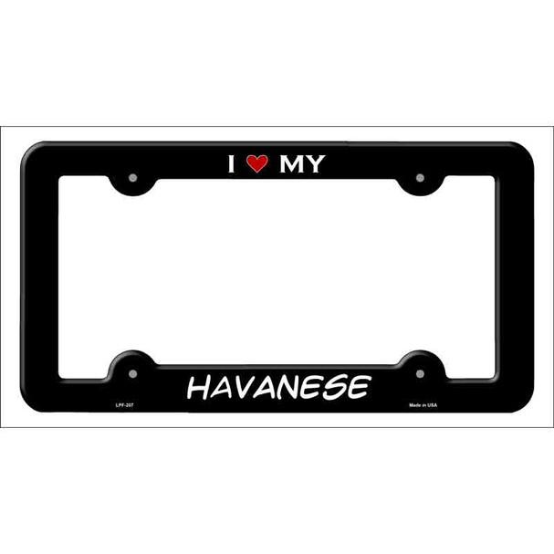 Havanese Wholesale Novelty Metal License Plate Frame LPF-207