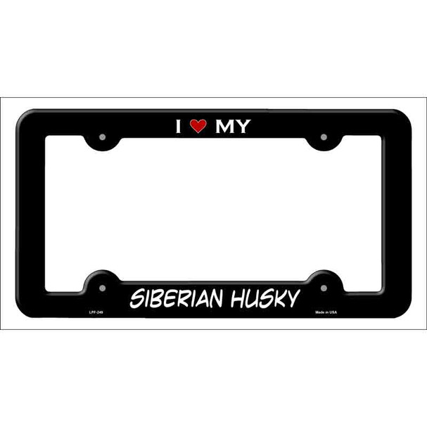 Siberian Husky Wholesale Novelty Metal License Plate Frame LPF-249