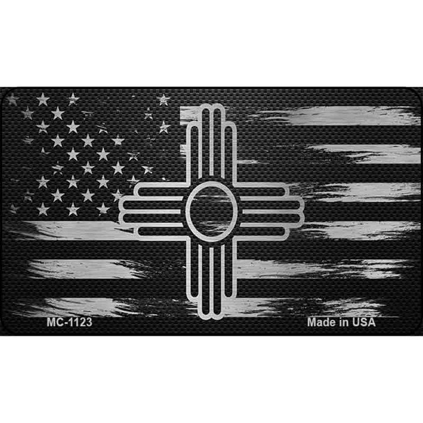 New Mexico Carbon Fiber Brushed Aluminum Wholesale Novelty Metal Magnet MC-1123