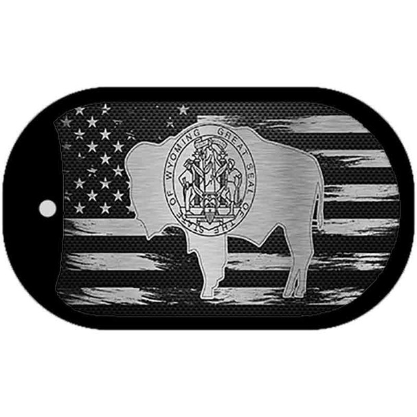 Wyoming Carbon Fiber Wholesale Novelty Metal Dog Tag Necklace