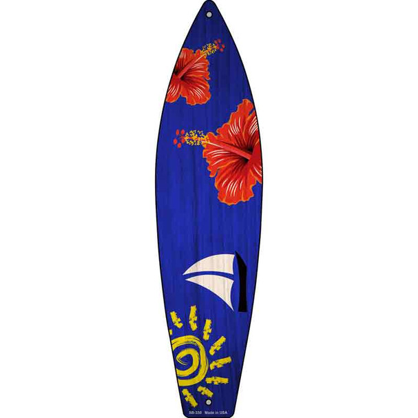 Sailboat With Big Sun Wholesale Novelty Metal Surfboard Sign