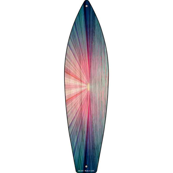 Pink And Blue Sunset Wholesale Novelty Metal Surfboard Sign