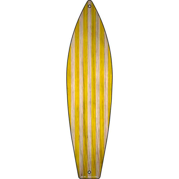 Yellow Striped Wholesale Novelty Metal Surfboard Sign