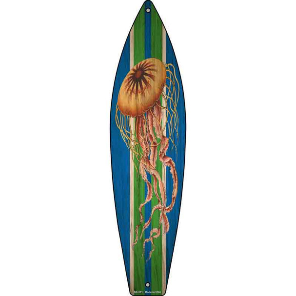 Jellyfish Blue Wholesale Novelty Metal Surfboard Sign