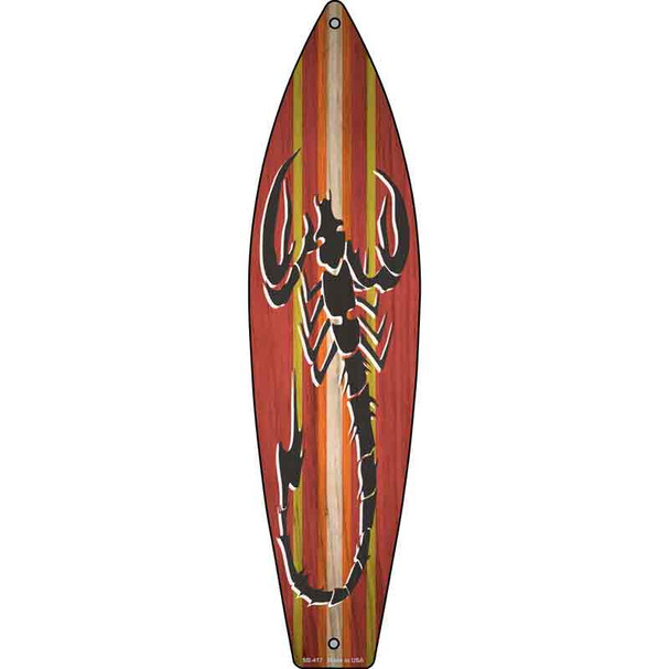 Tribal Print Scorpion Wholesale Novelty Metal Surfboard Sign