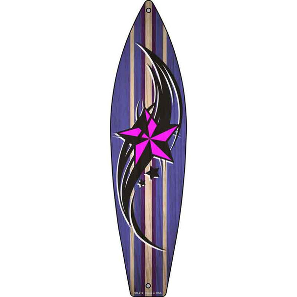Tribal Pink Star Wholesale Novelty Metal Surfboard Sign
