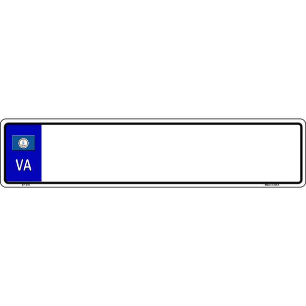 Virginia Blank Novelty Wholesale Metal European License Plate