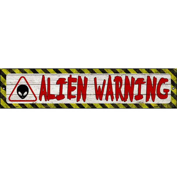 Alien Warning Wholesale Novelty Metal Street Sign