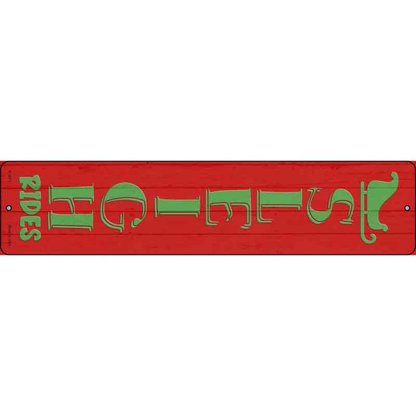 Sleigh Rides Red Wholesale Novelty Metal Street Sign