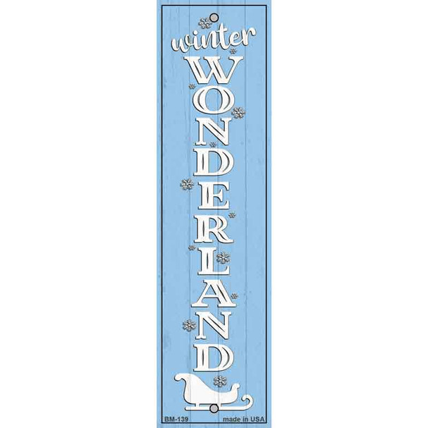 Winter Wonderland Blue Wholesale Novelty Metal Bookmark BM-139