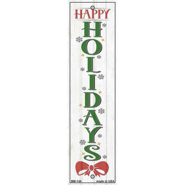 Happy Holidays White Wholesale Novelty Metal Bookmark BM-144