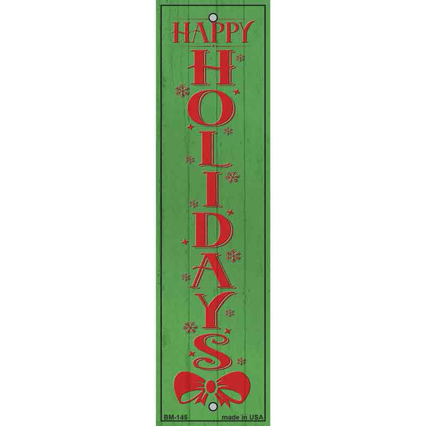 Happy Holidays Green Wholesale Novelty Metal Bookmark BM-145