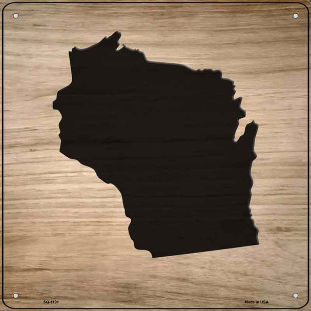 Wisconsin Shape Letter Tile Wholesale Novelty Metal Square Sign