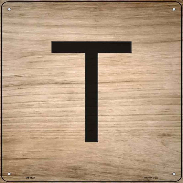 T Letter Tile Wholesale Novelty Metal Square Sign