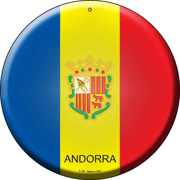 Andorra Country Wholesale Novelty Metal Circular Sign