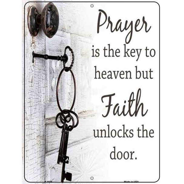 Faith Unlocks The Door Wholesale Metal Novelty Parking Sign