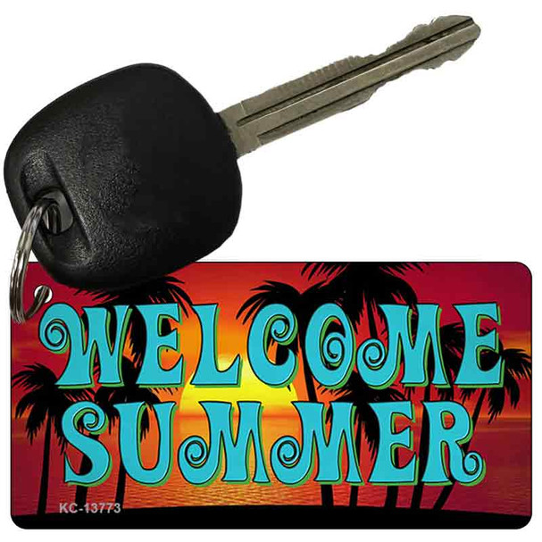 Welcome Summer Wholesale Novelty Metal Key Chain Tag