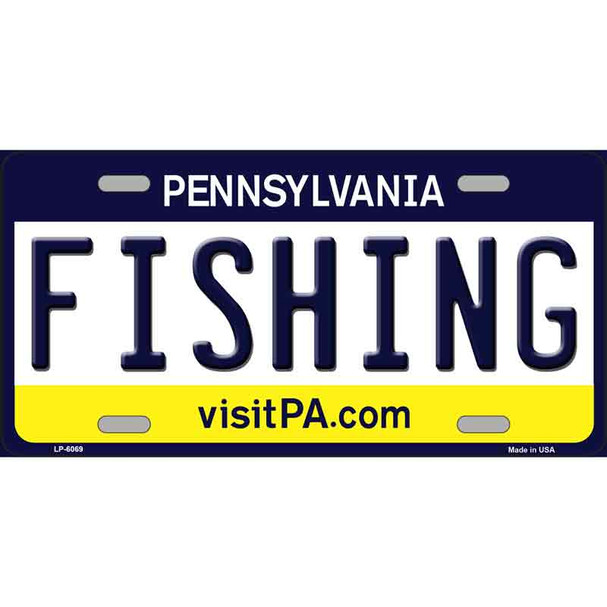 Fishing Pennsylvania State Novelty Wholesale Metal License Plate